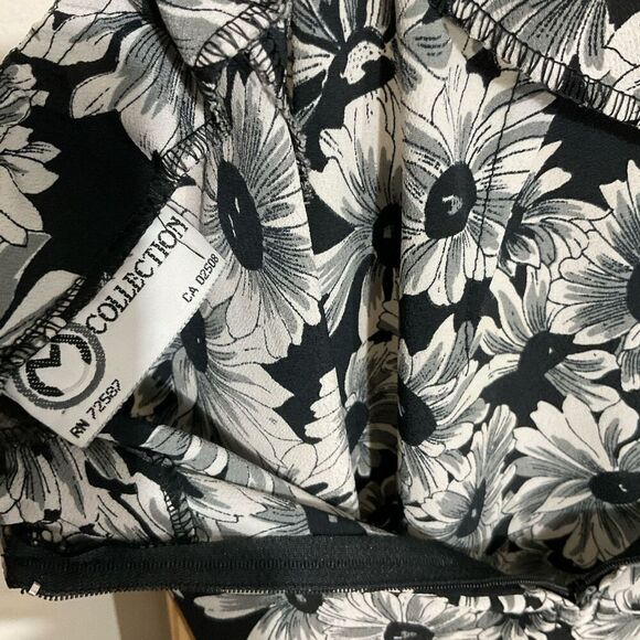 M collection floral skirts, maxi, black, white zip closure size medium - Picture 4 of 8